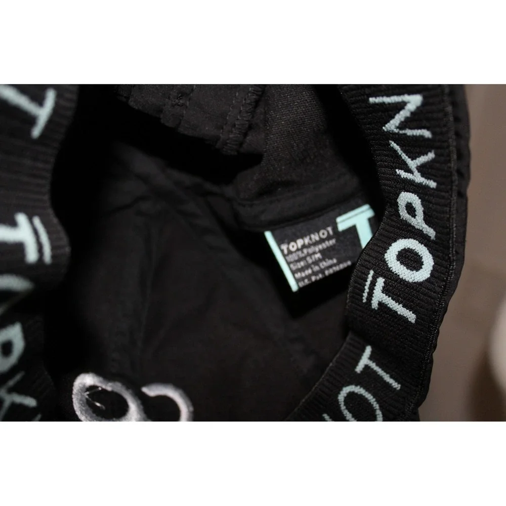 Topknot Camp Gladiator Ponytail‎ Hat Black Magnetic Closure Baseball Cap S/M
